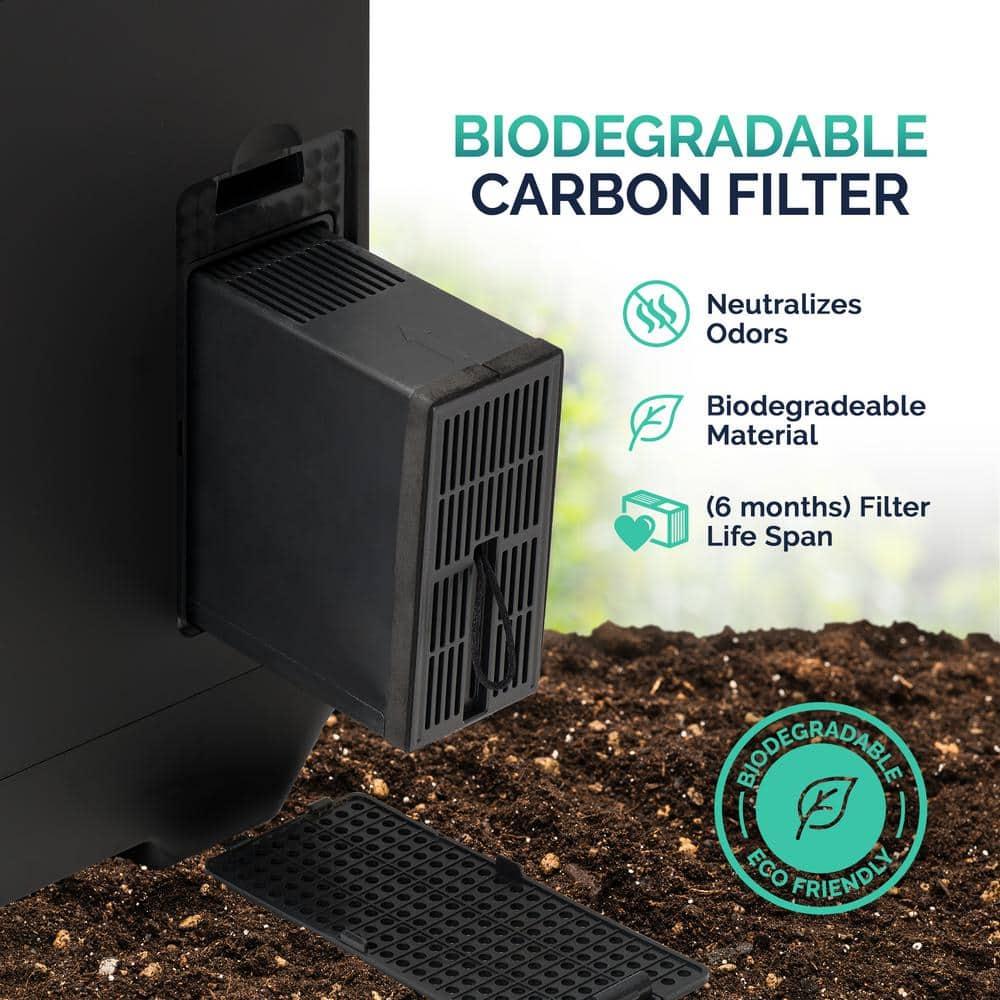 Newair Luma Electric Kitchen Composter 2.5L Capacity Odorless Countertop Compost Bin, Lid Clear-View Window