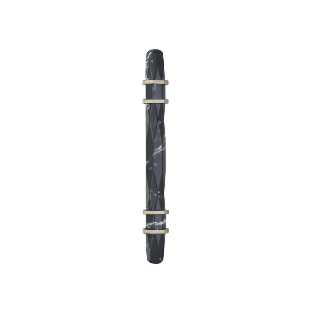 Marble Black and Golden Champagne Cabinet Bar Pull