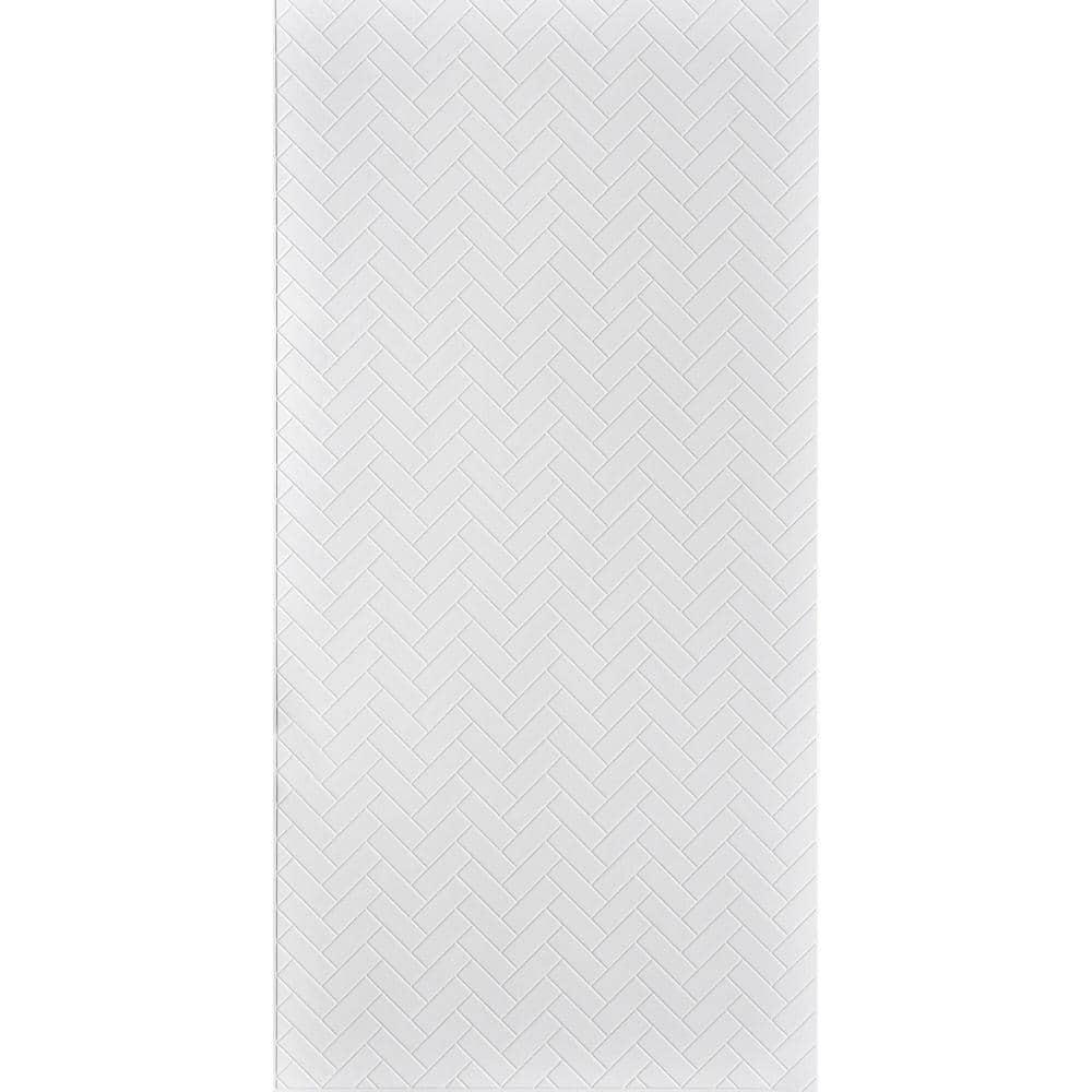 Herringbone MirroFlex 4ft. x 8ft. Glue Up PVC 3D Wall Panels 96 sq.ft.