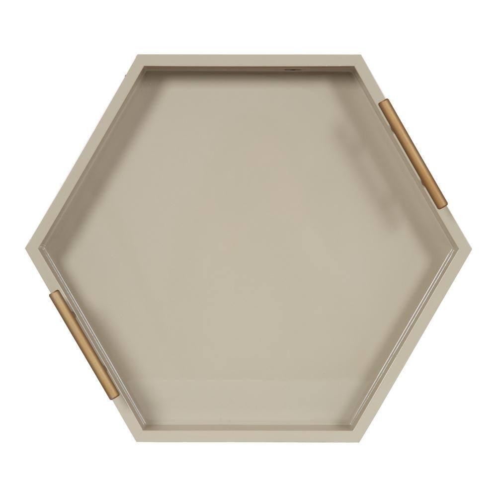 Kate and Laurel Lipton Tray, 18x18, Brown and Gold