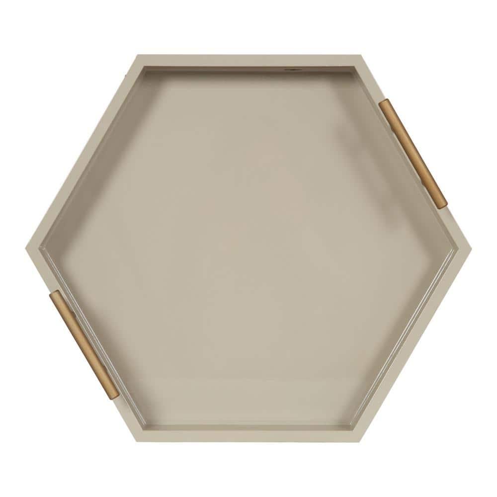 Kate and Laurel Lipton Tray, 18x18, Brown and Gold