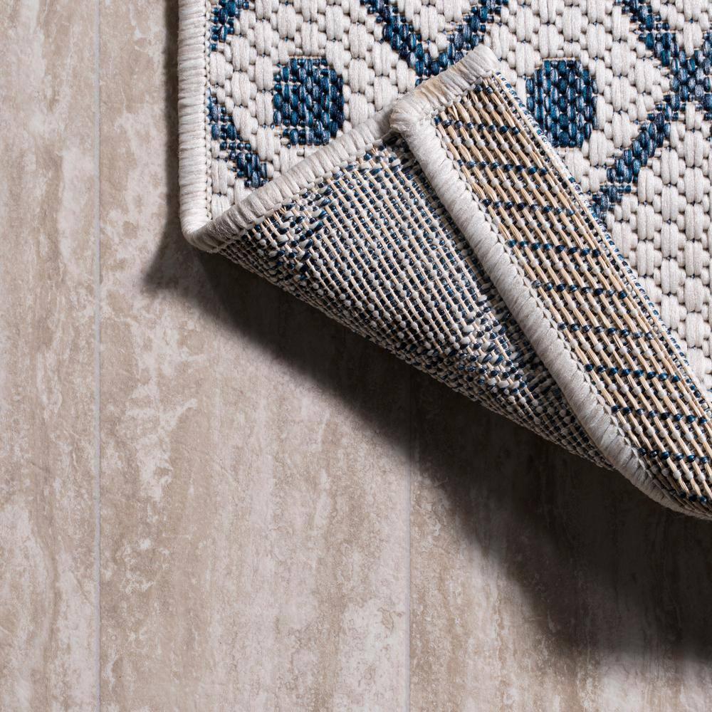 4'x6' Boho Moroccan Indoor/Outdoor Area Rug, Ivory/Navy - JONATHAN Y