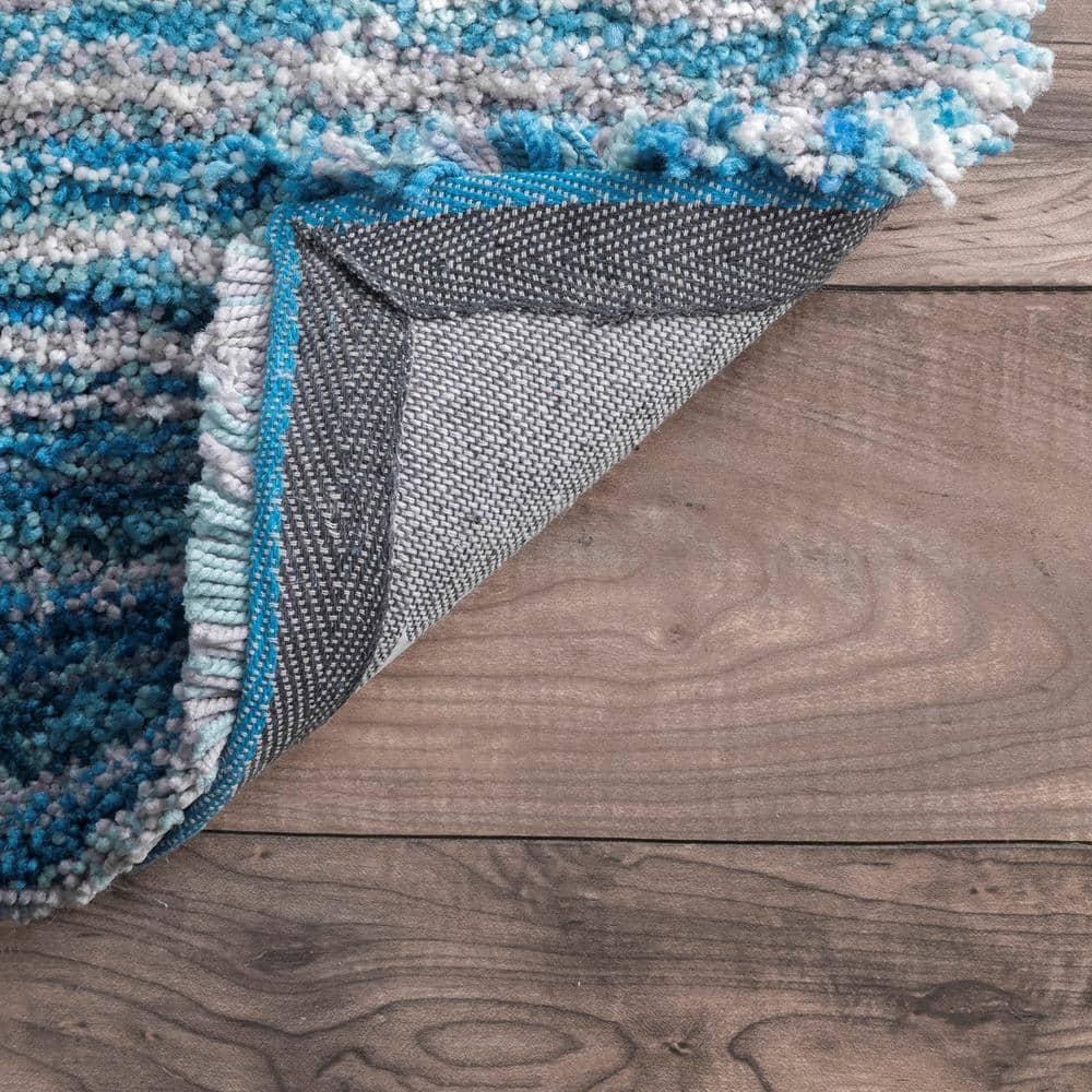 nuLOOM Classie Hand Tufted Shag Runner Rug, 2' 6" x 8', Sky Blue