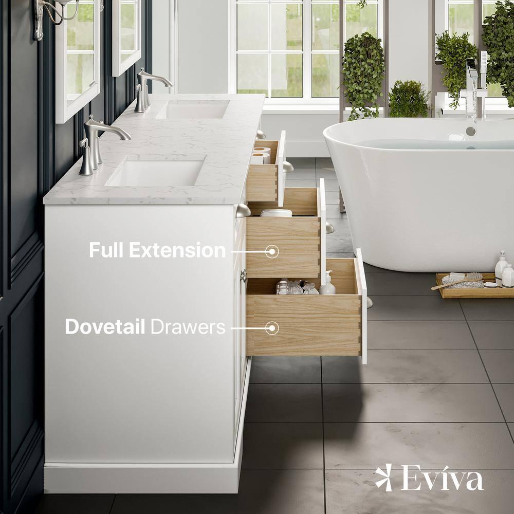 Eviva Epic Transitional White Bathroom Vanity