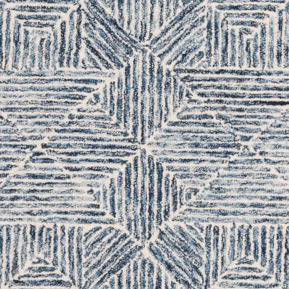 Linsly Handmade Blue/Ivory Rug