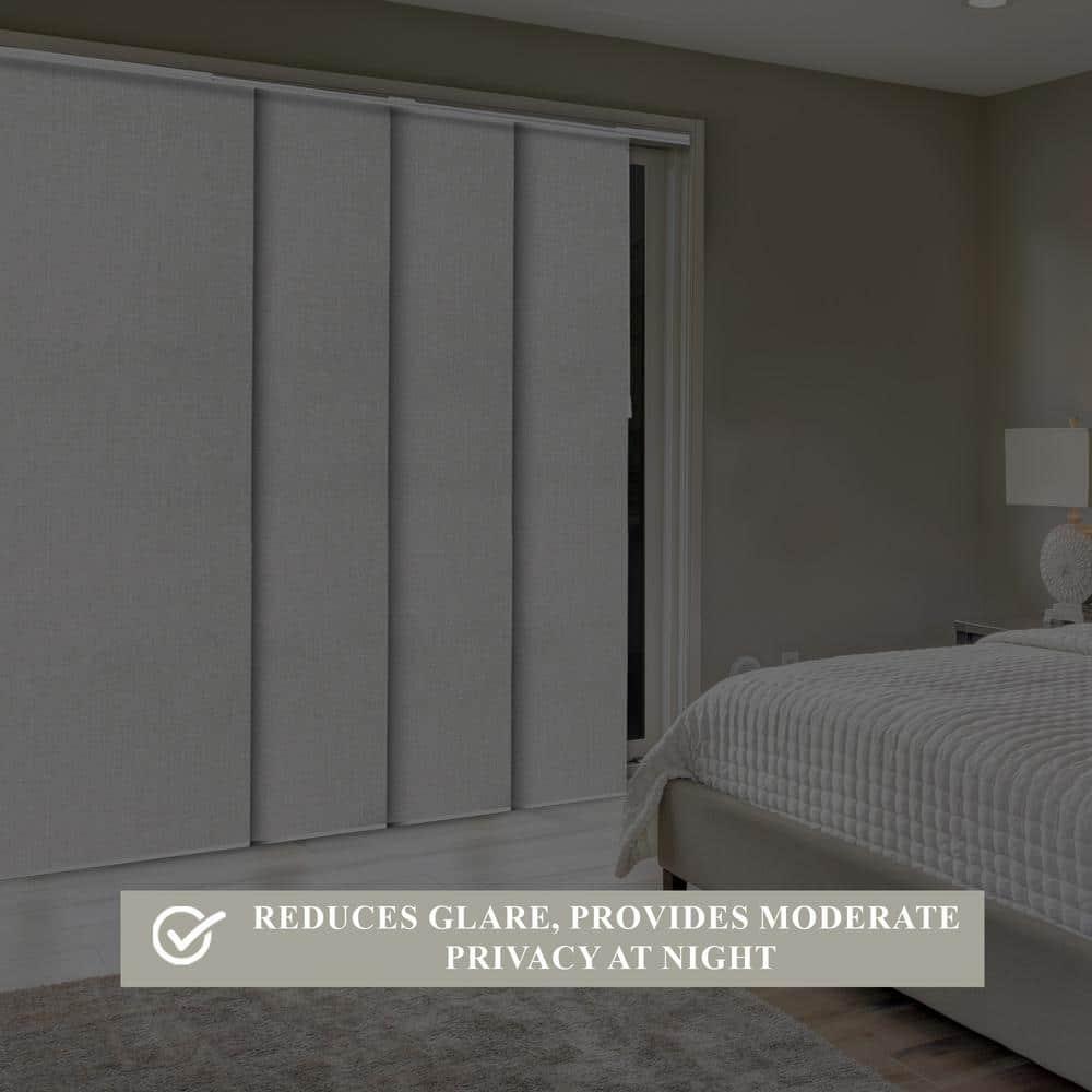 86"x96" Chicology Light Filtering Panel Track Curtain Blind Ballroom White