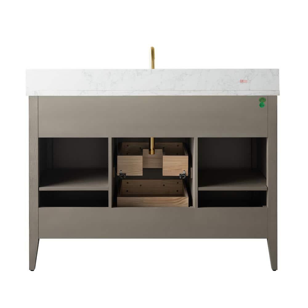 48'' Single Bathroom Vanity with Engineered Marble Top