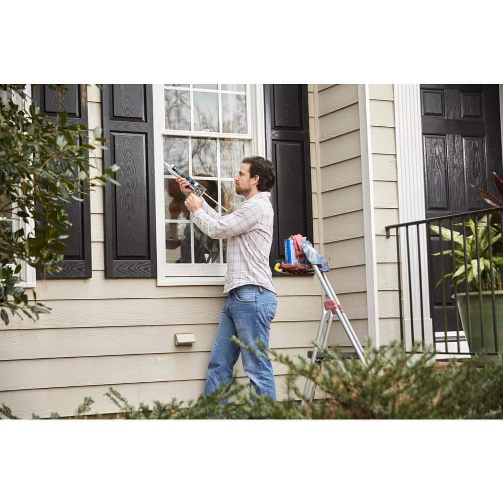 GE Supreme Silicone Window & Door Sealant, Pack of 1, Clear 10.1 fl oz Cartridge