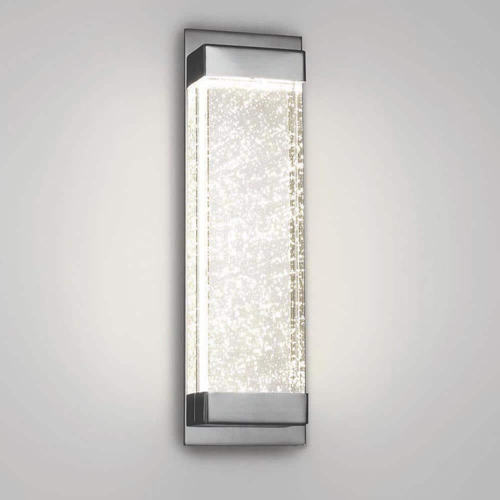 Mythical 18" Polished Nickel LED Wall Sconce with Dimmable Crystal