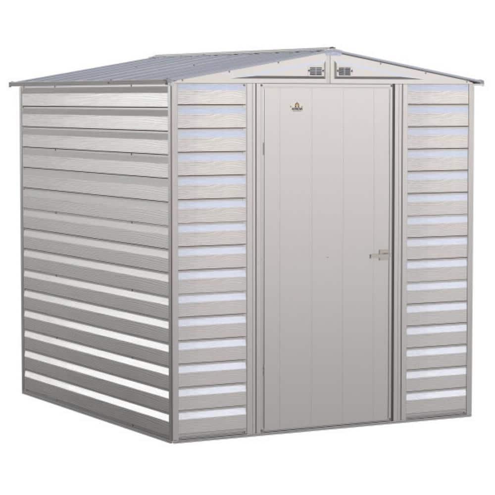 6 ft. W x 7 ft. D Galvanized Steel	 Storage Shed