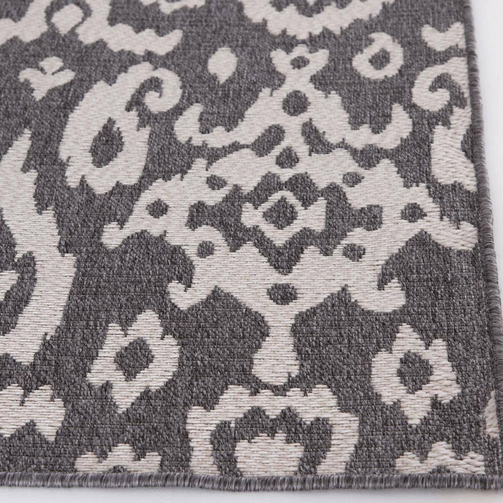 Loomaknoti New Zealand Tk 5' x 7' Ikat Indoor/Outdoor Area Rug , Gray