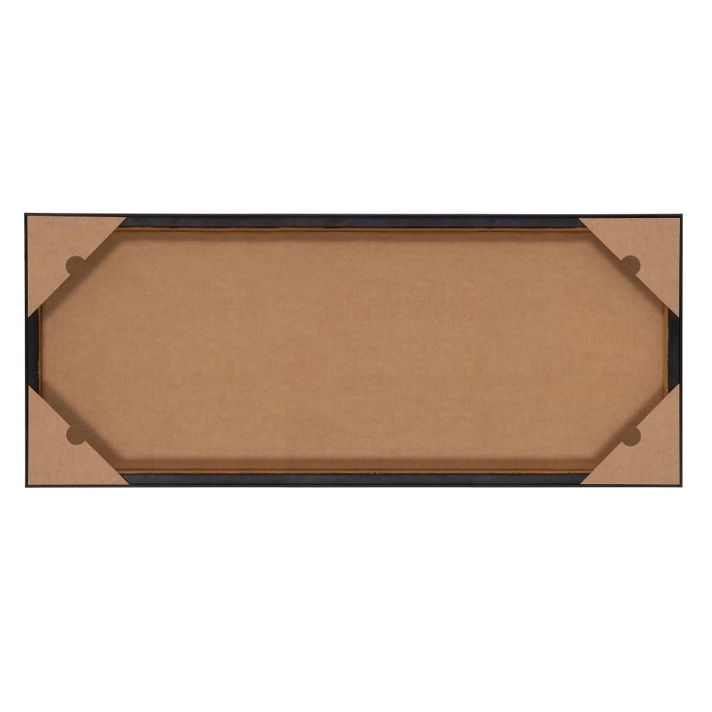 Kate & Laurel All Things Decor 18"x40" Sylvie Curved Grid Abstract on Neutral Linen Framed Canvas by The Creative Bunch Studio Gray