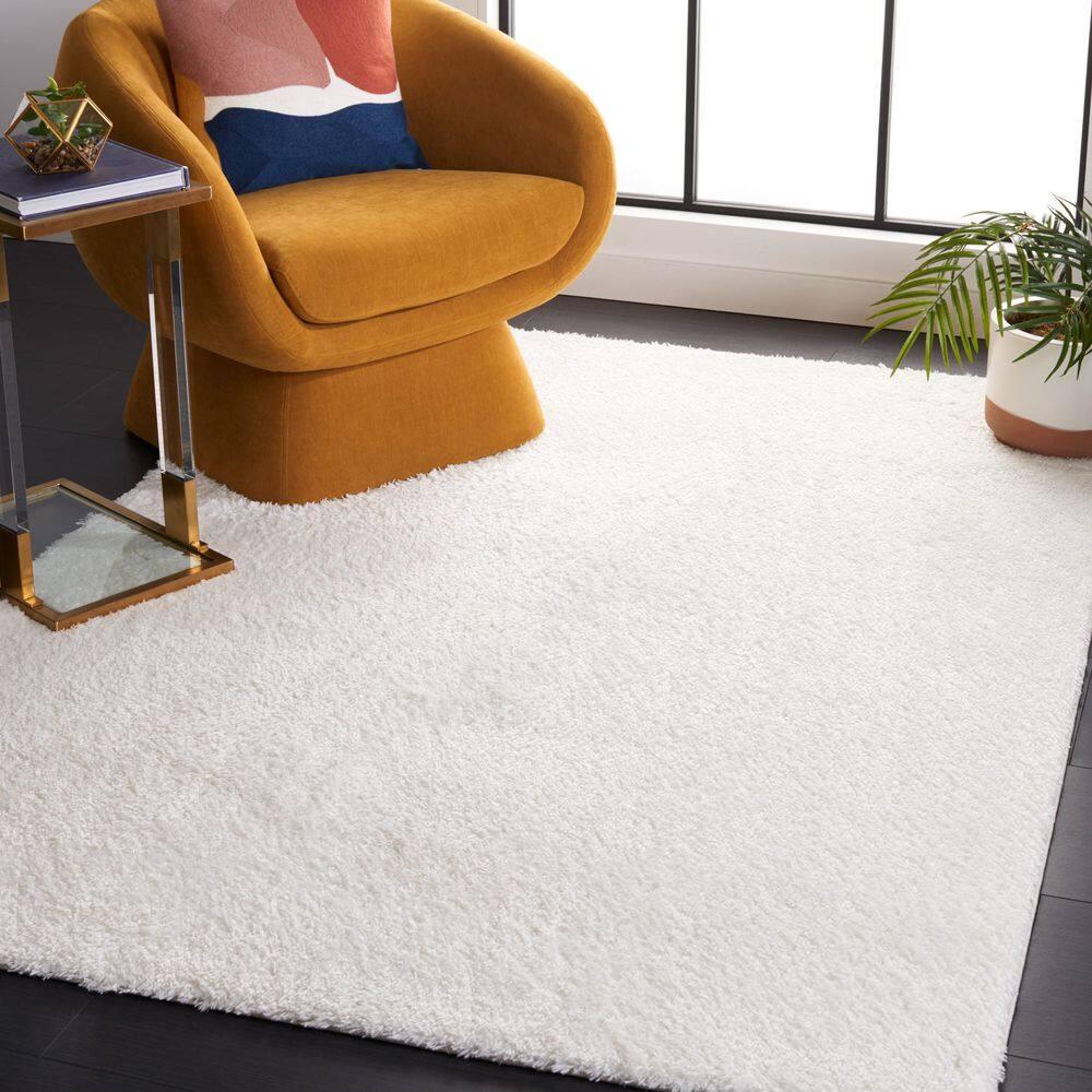 August Shag AUG200 Power Loomed Indoor Accent Rug - White - 3'x5' - Safavieh
