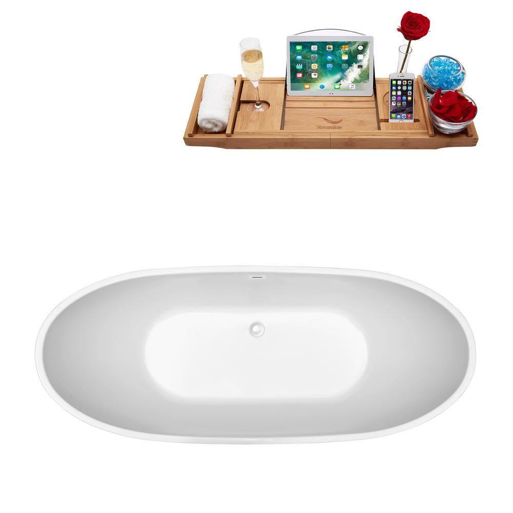 1501 mm x 749 mm Freestanding Roll Top Bathtub