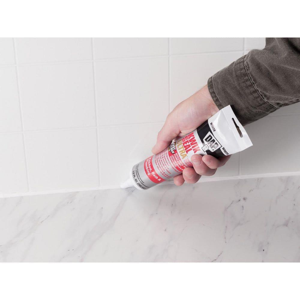 DAP Kwik Seal Ultra Clear Siliconized Acrylic Kitchen and Bath Caulk Sealant 5.5 oz