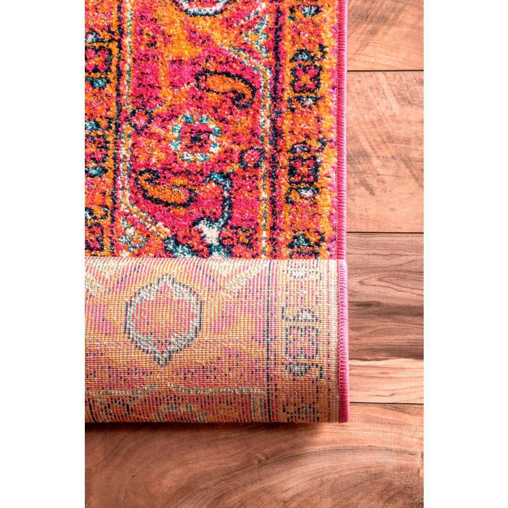 nuLOOM Vonda Fancy Persian Area Rug, 5' x 7' 5", Pink