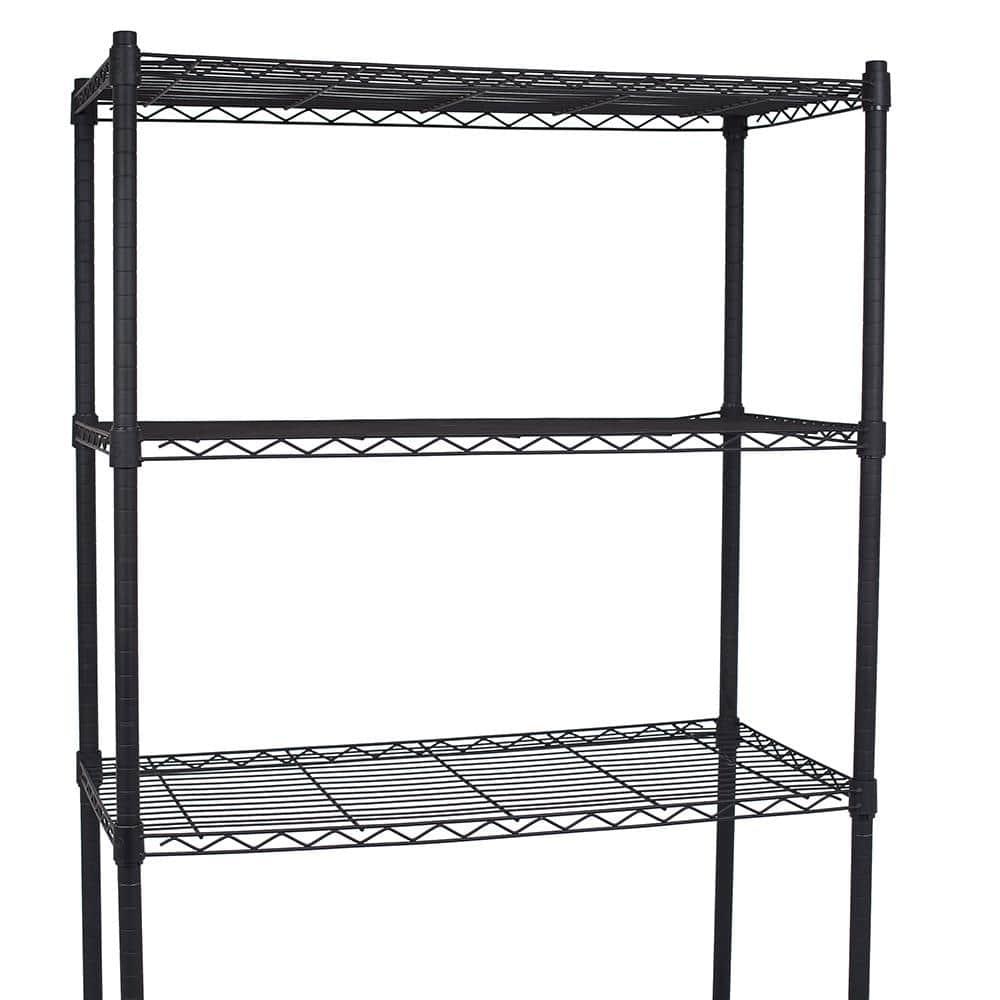 Internet's Best 5-Tier Wire Shelving - Flat Black - Heavy Duty Shelf