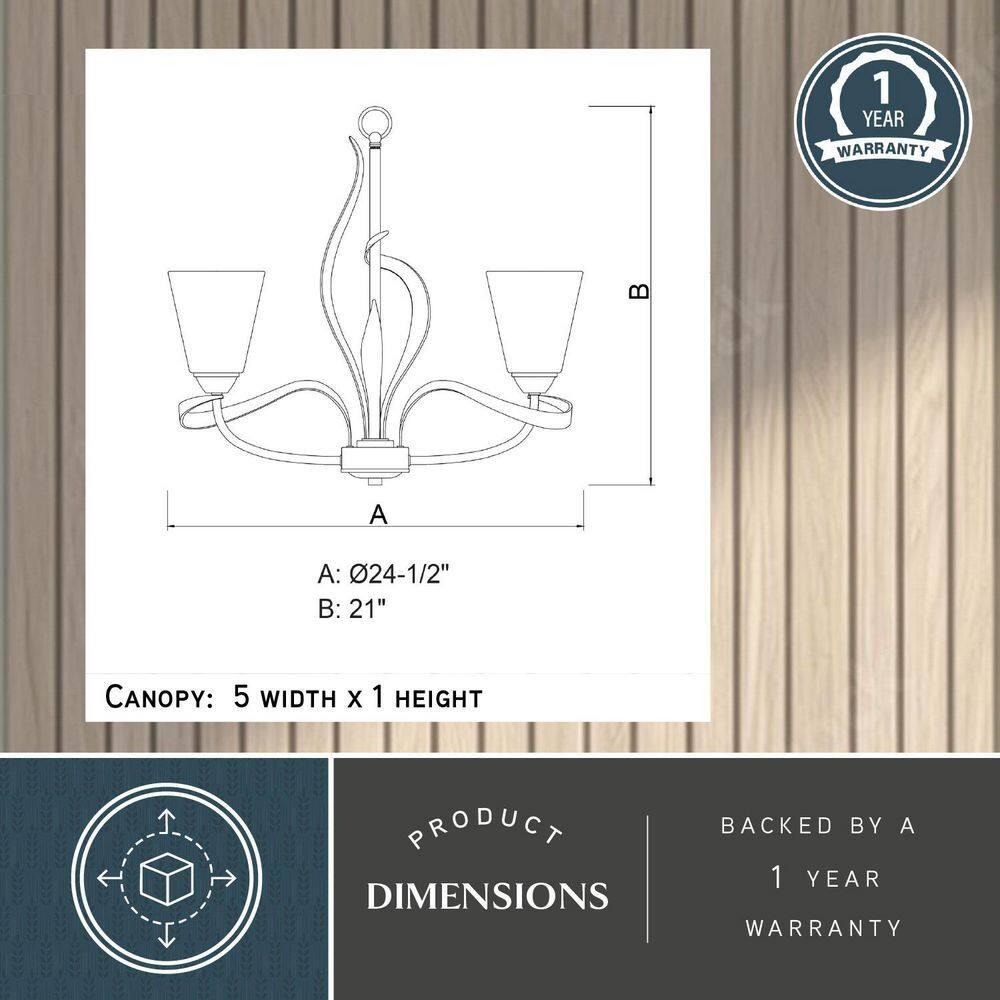 Vaxcel Cinta 5 - Light Chandelier in  Oil Rubbed Bronze