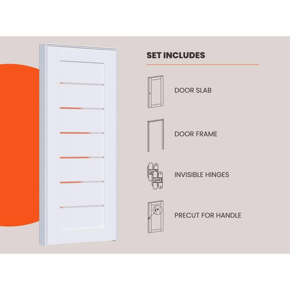 Belldinni Alba DIY-Friendly Single Prehung with Concealed Hinges Standard Door