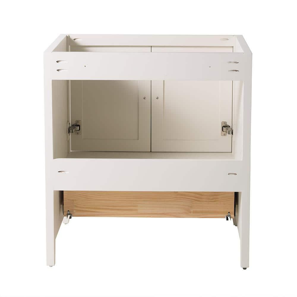 Antique White Engineered Wood Freestanding Bathroom Vanity Base Cabinet