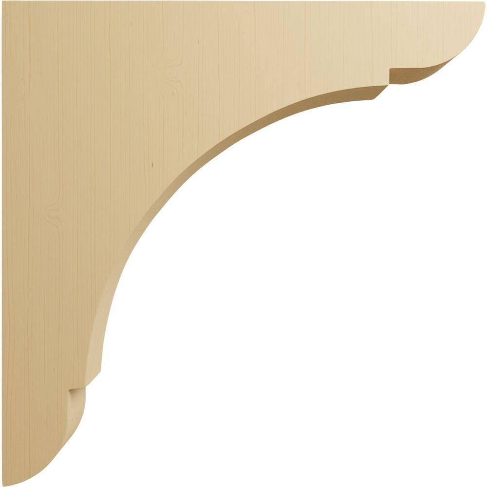 Ekena Millwork 1 3/4"W x 12"D x 12"H Extra Large Olympic Wood Bracket, Alder