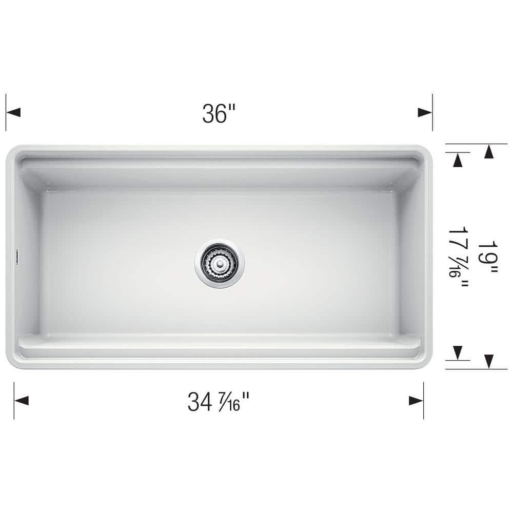 Profina 36" Single Bowl Apron-Front Fireclay Farmhouse Sink