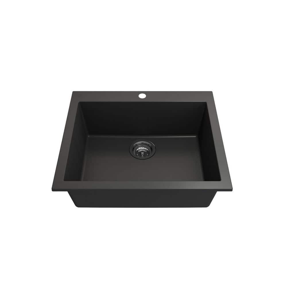 Campino 24'' L Single Bowl Granite Kitchen Sink