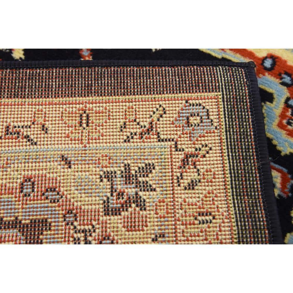 Unique Loom Reza Collection Area Rug - Washington (2' x 3' 1" Rectangle Navy Blue/Cream)