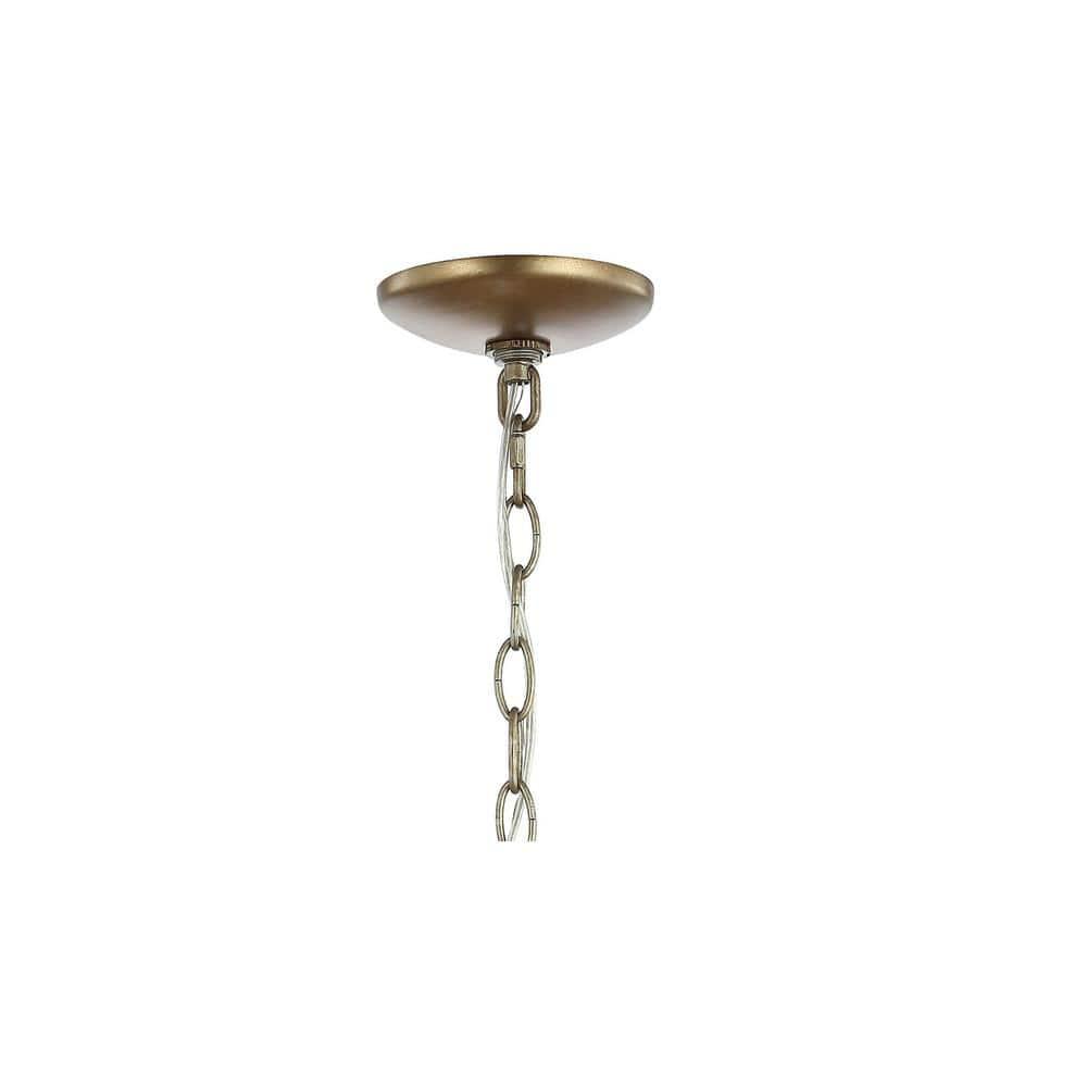 Pen 4-Light 20" Iron Adjustable Industrial Mesh LED Pendant, Gold