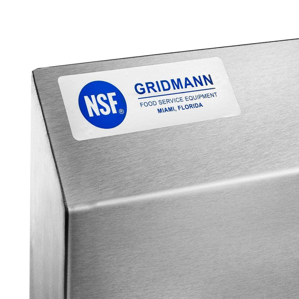 GRIDMANN Commercial NSF Stainless Steel Hand Washing Sink w/ Faucet, Wall Mount