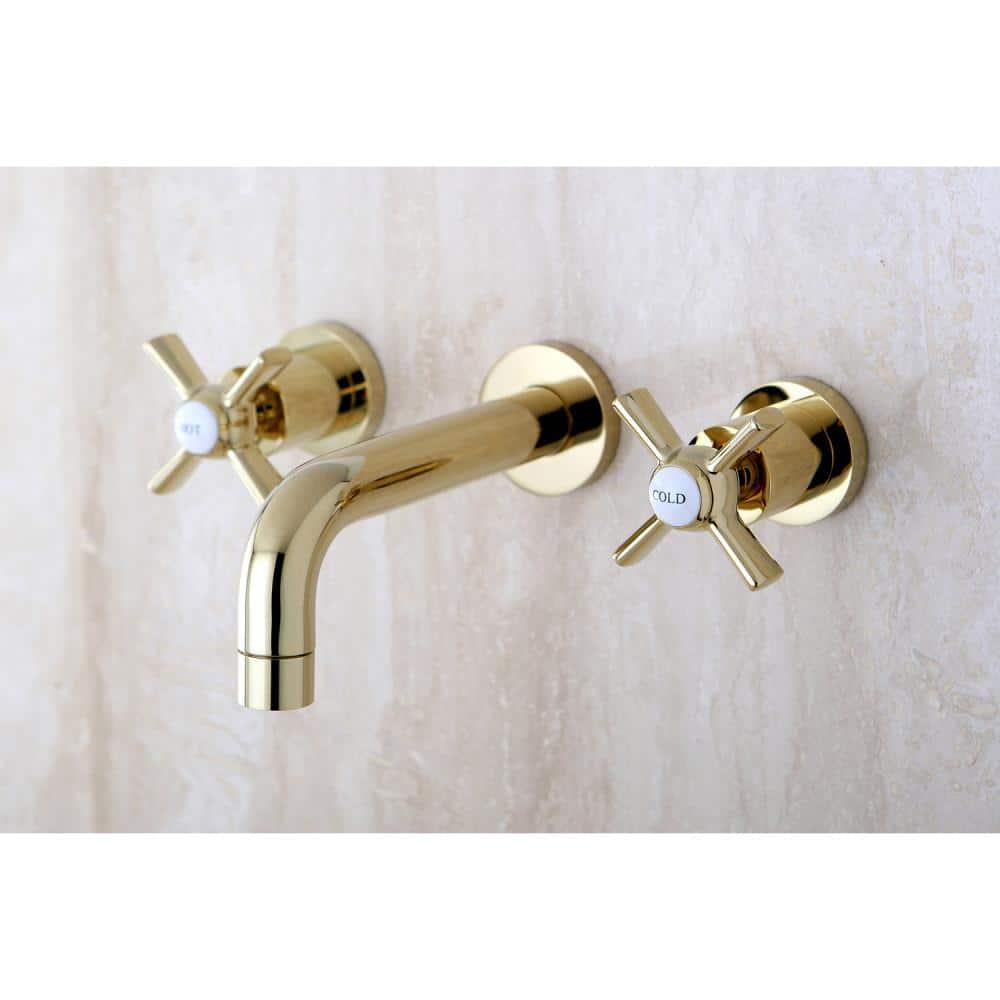 Kingston Brass KS8122ZX Kingston Brass Millennium Two-Handle 3-Hole Wall Mount Bathroom Faucet