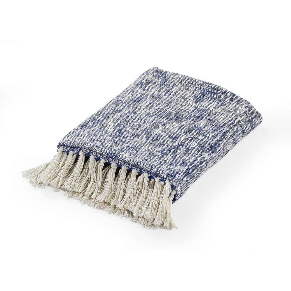 Handmade Solid 100% Cotton Woven Throw Blanket