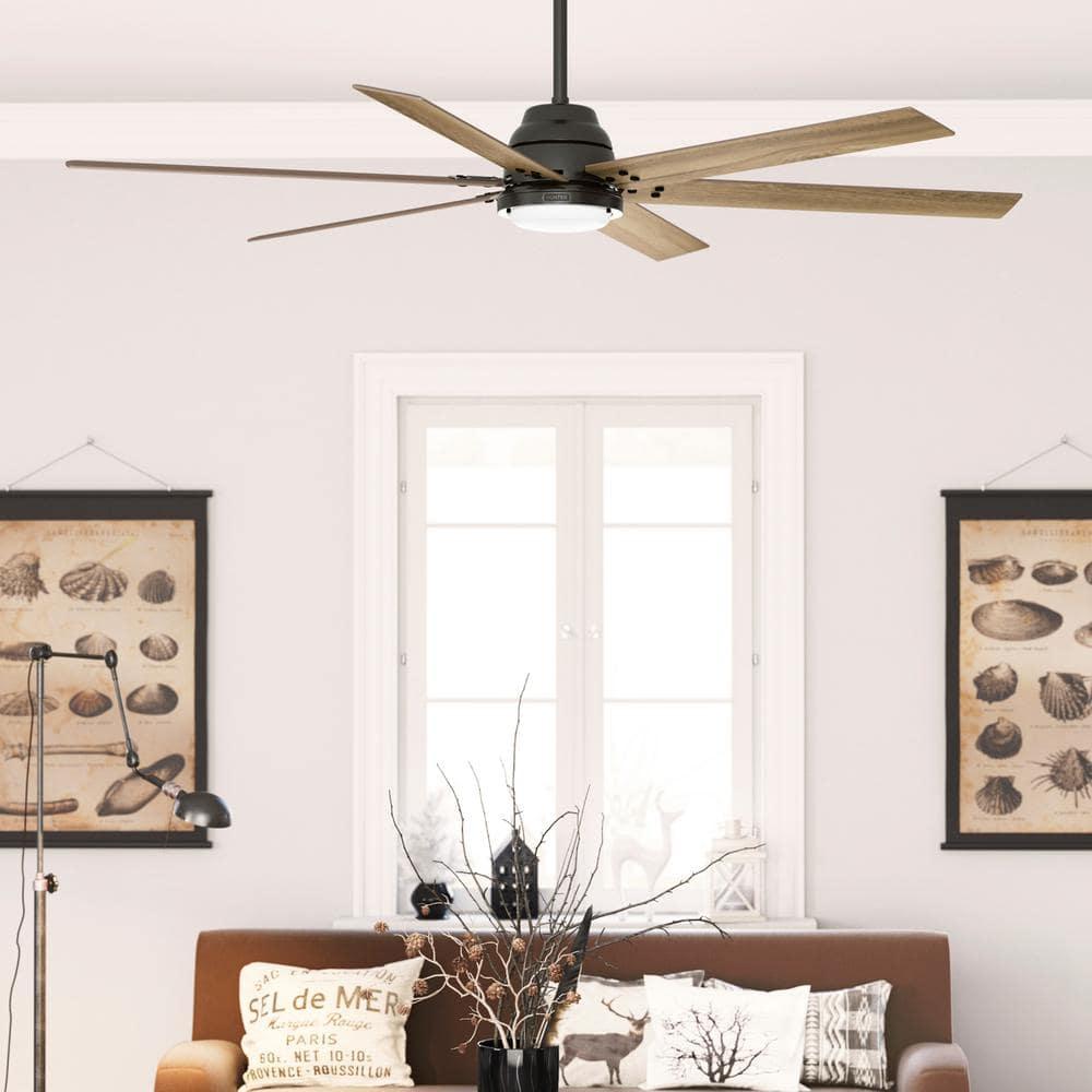Gravity 6 - Blade Ceiling Fan with LED Light Kit and Handheld Remote and Wifi Smart Fan