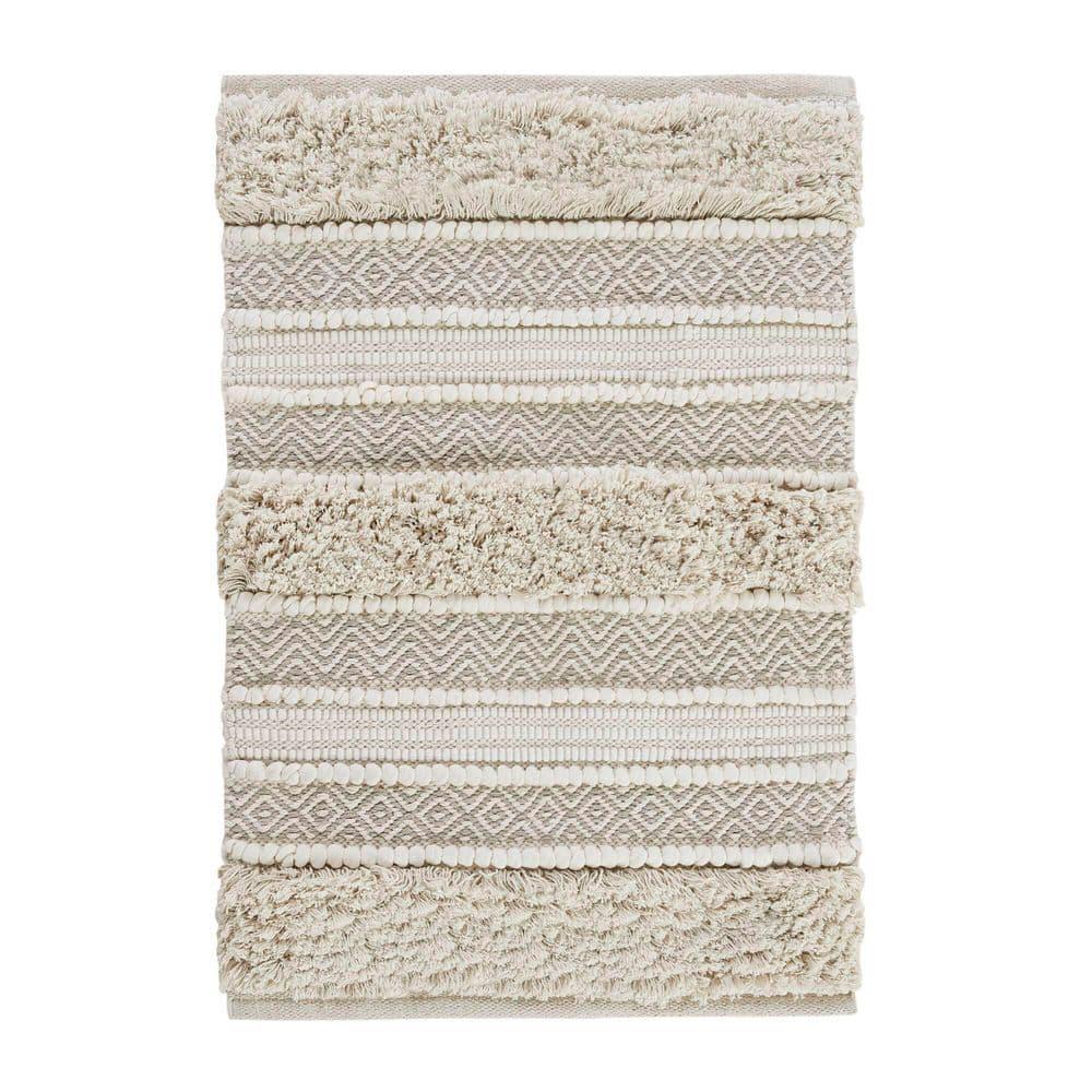 INK+IVY Asher Cotton Blend Bath Rug with Non-Slip Backing