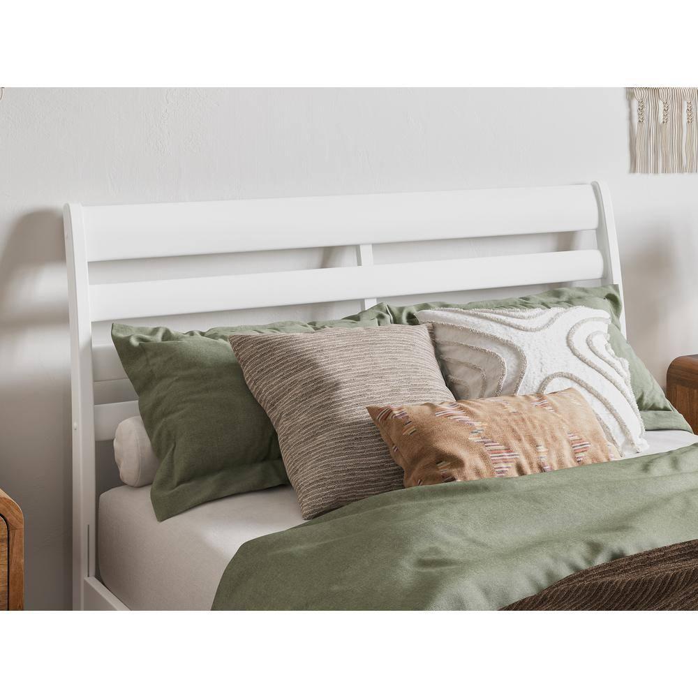 AFI Furnishings Savannah Full Solid Wood Headboard with Attachable Charger in White