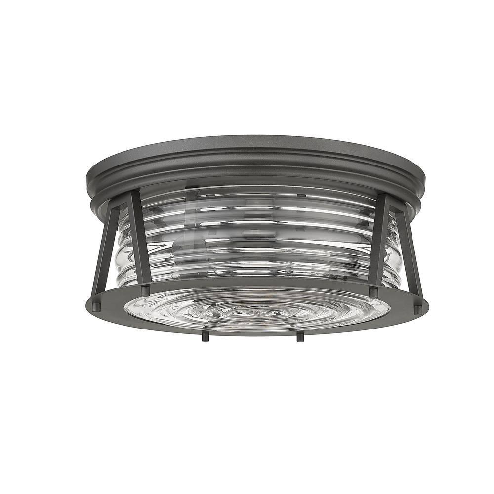 Z-Lite Cape Harbor 3 - Light Flush Mount in  Bronze