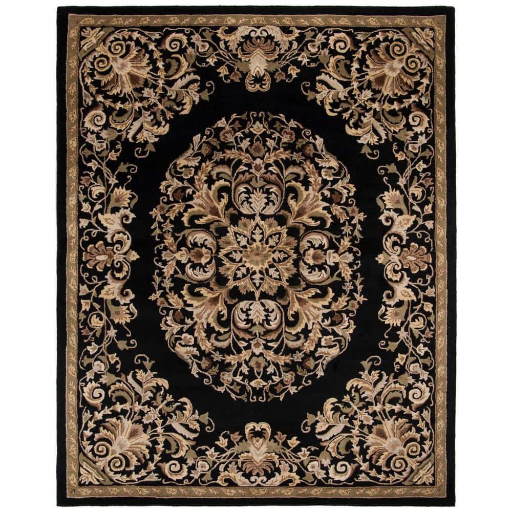 Heritage HG640 Handmade Area Rug - 7'6"x9'6" - Black - Safavieh