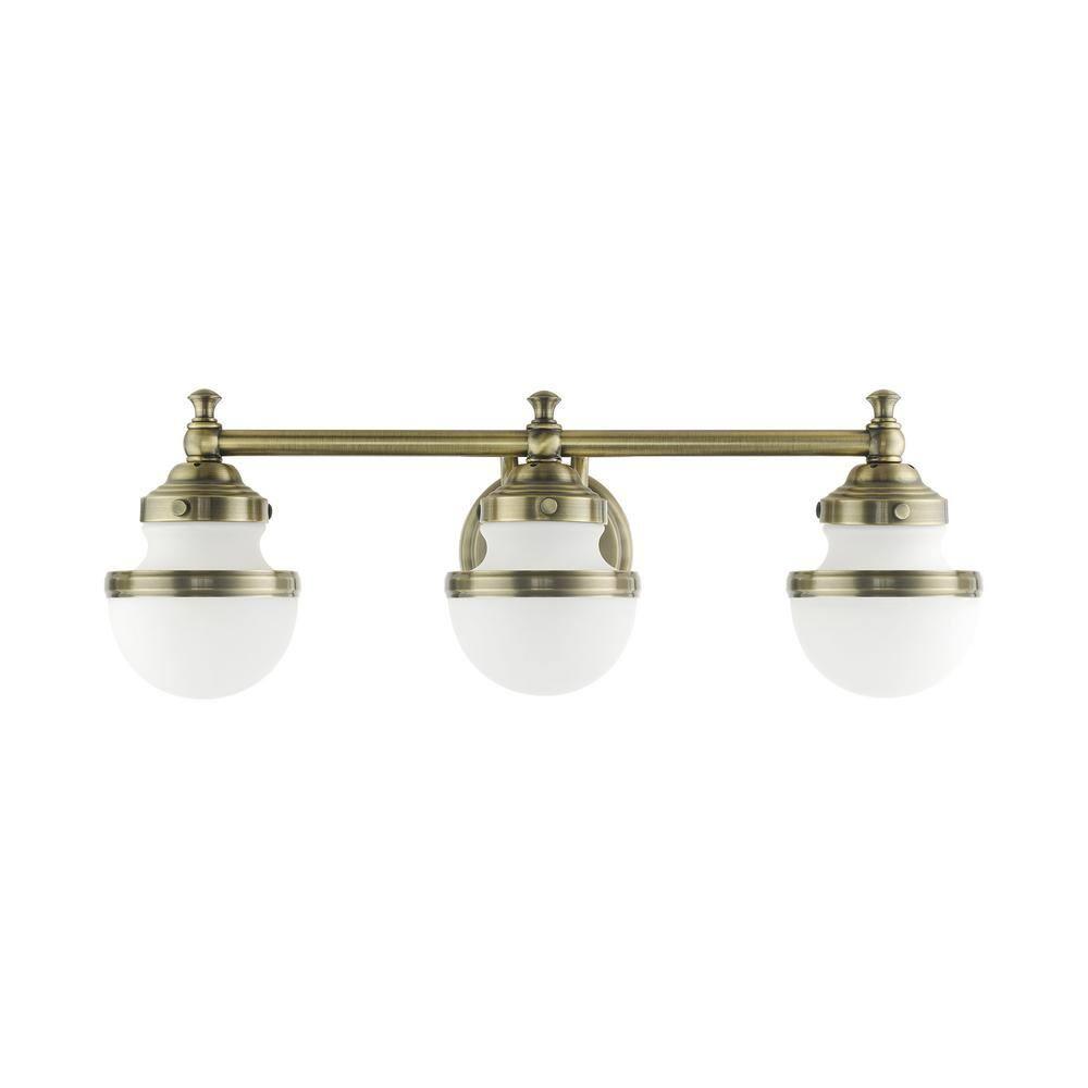 Livex Lighting Oldwick 3 - Light Vanity in  Antique Brass