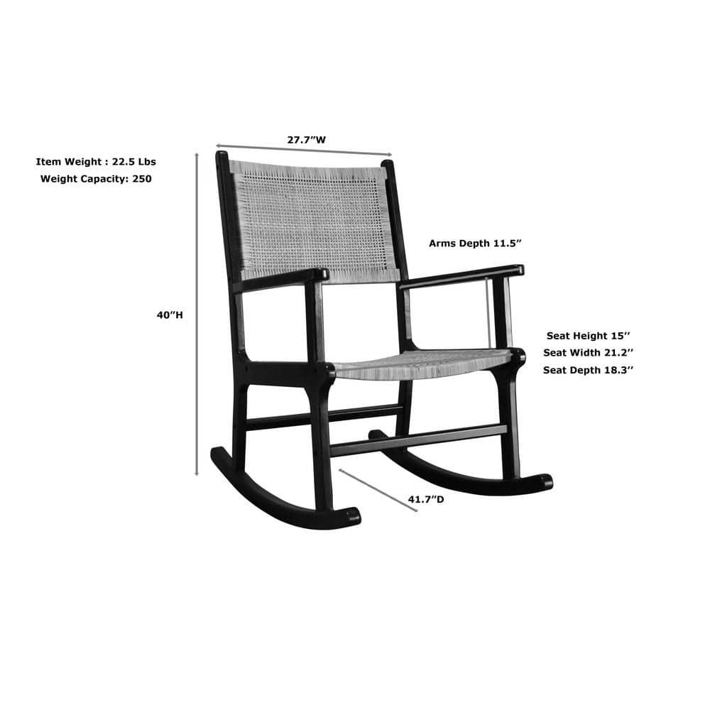 Carolina Living Karson Rocking Chair - Black