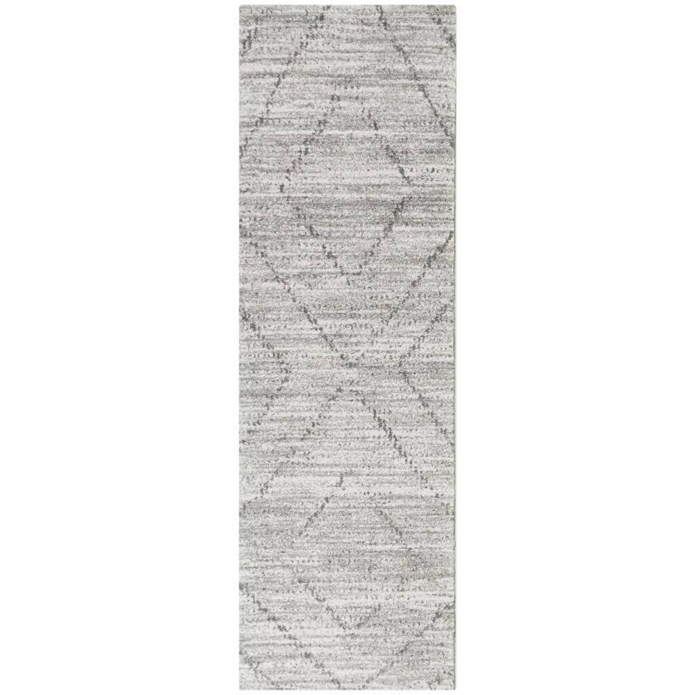 2'2"x7' Sienna Transitional Geometric Rug Gray: Runner, Machine Made, Fade & Stain-Resistant - Balta Rugs