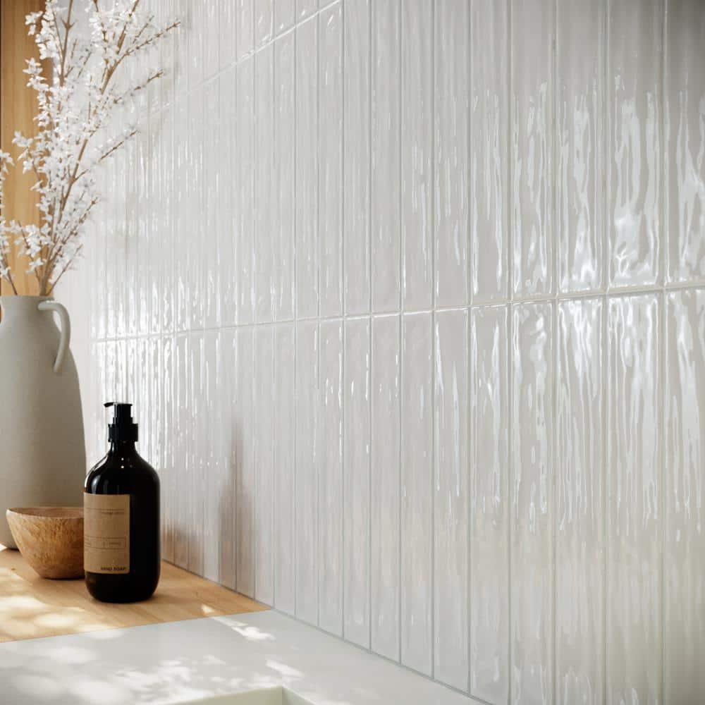 Nova 1.97 in. X 11.81 in. Polished Ceramic Subway Wall Tile