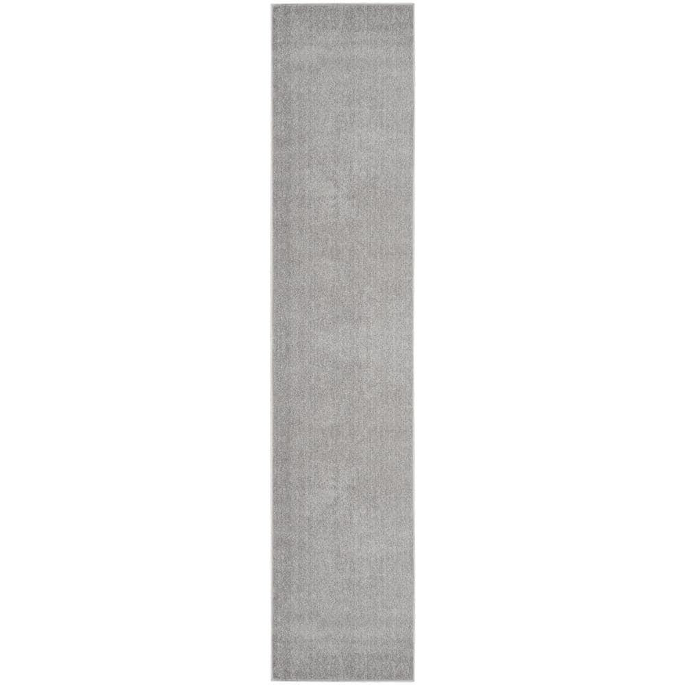 Nourison Essentials Easy Care Indoor Outdoor Area Rug - Silver Grey 2'2" x 16'