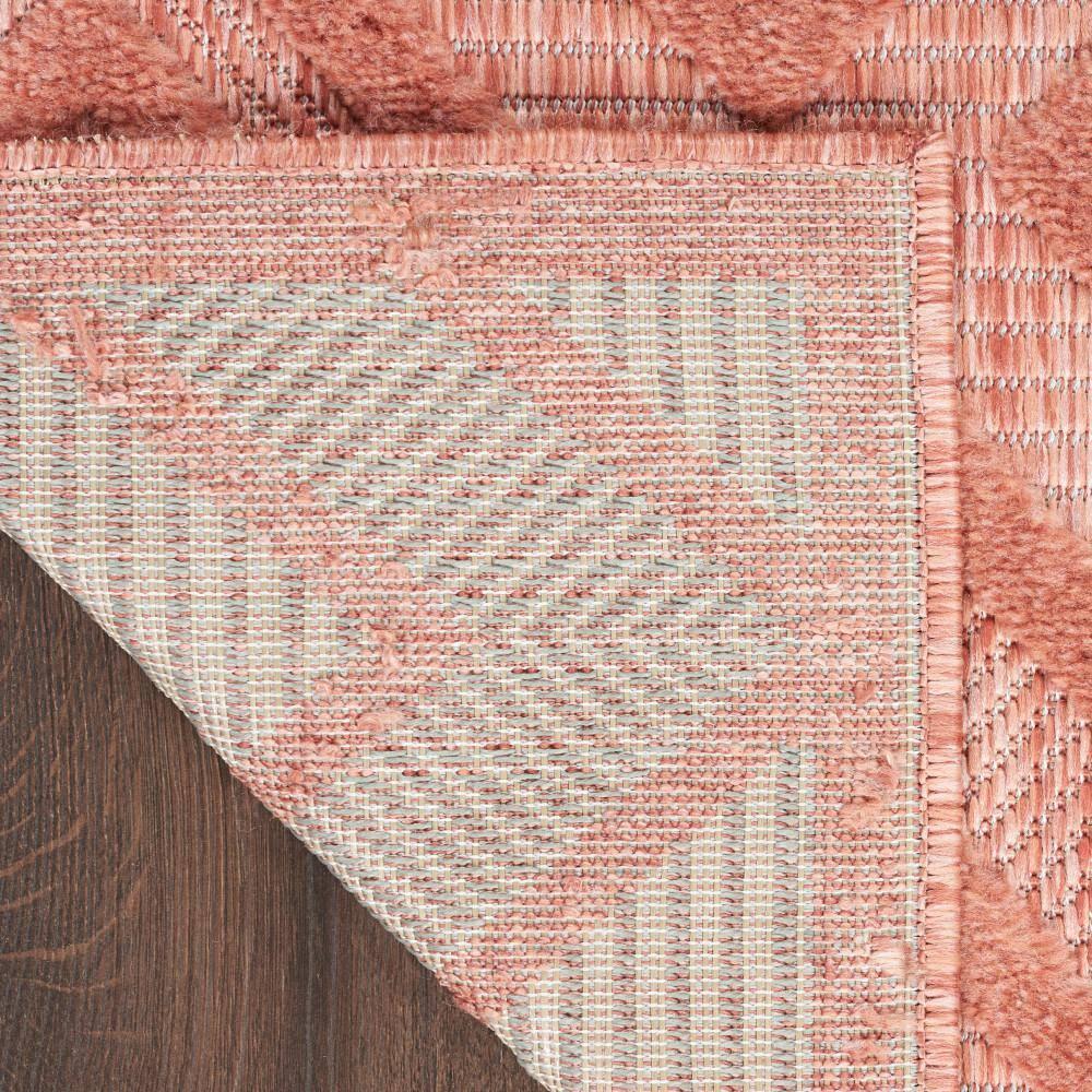 Nourison Versatile Diamond Geometric Flatweave Indoor Outdoor Area Rug Coral/Orange 5' x 7'