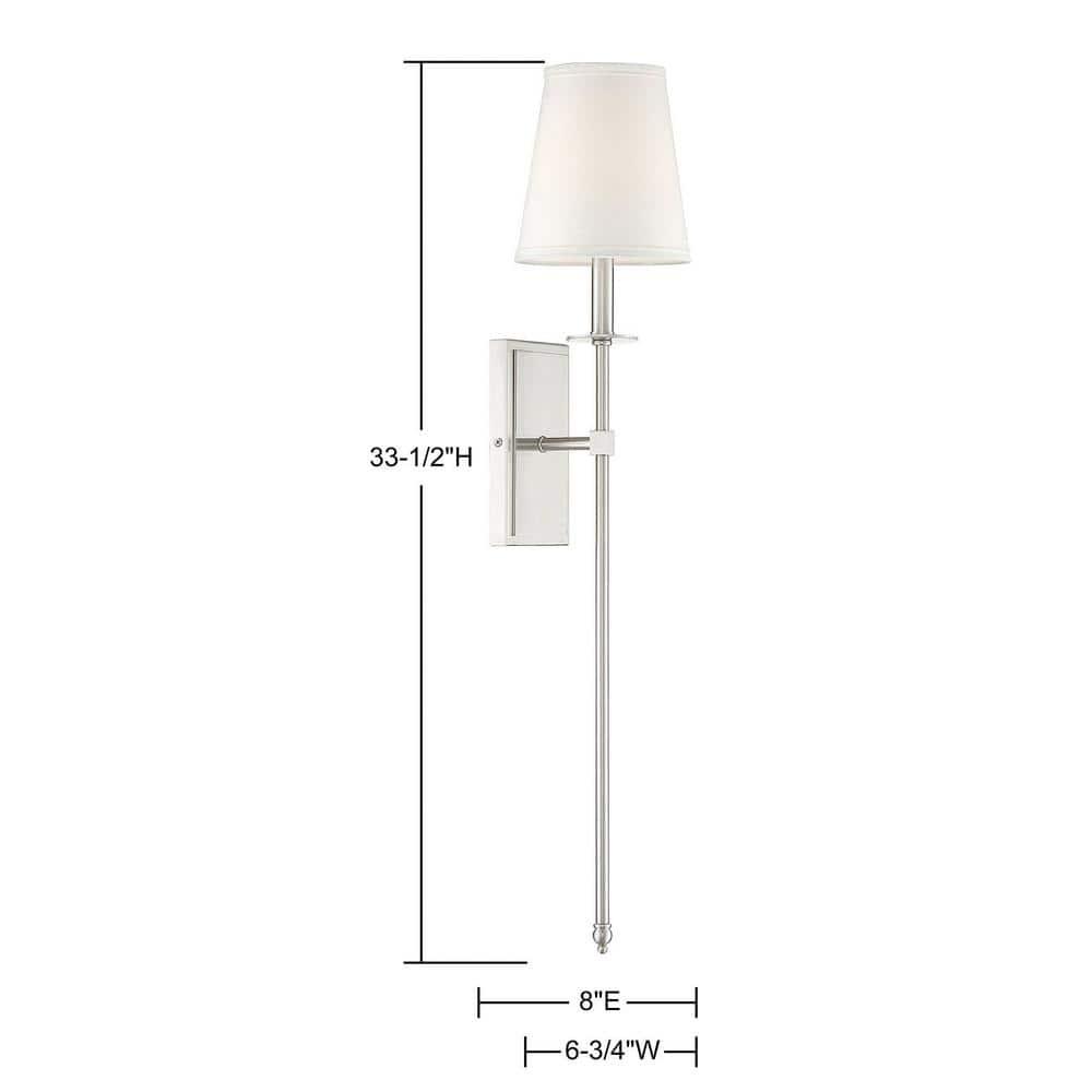 Savoy House Monroe 1 - Light Wall Light in  Satin Nickel