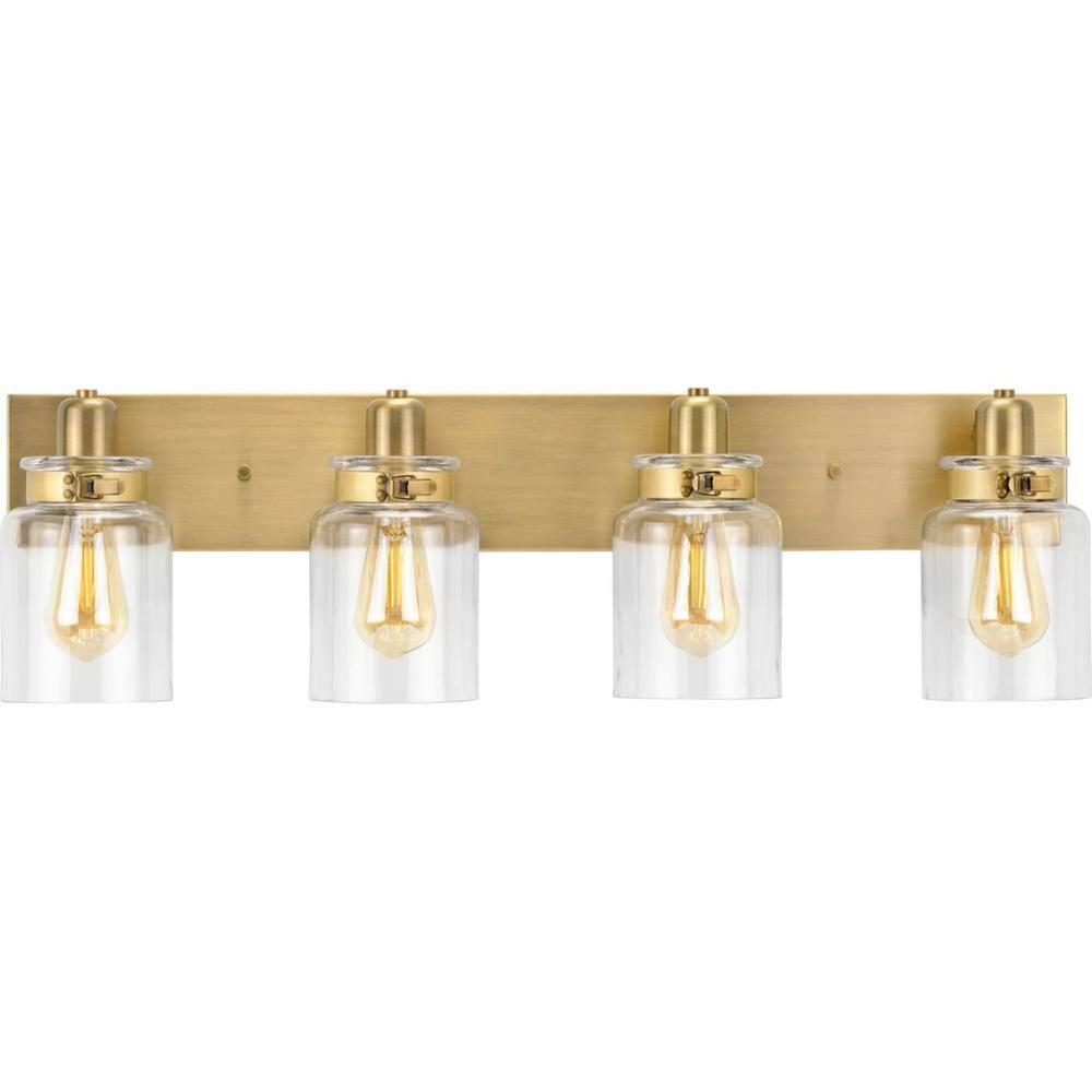 Progress Lighting Calhoun 4-Light Vintage Brass Bath Vanity