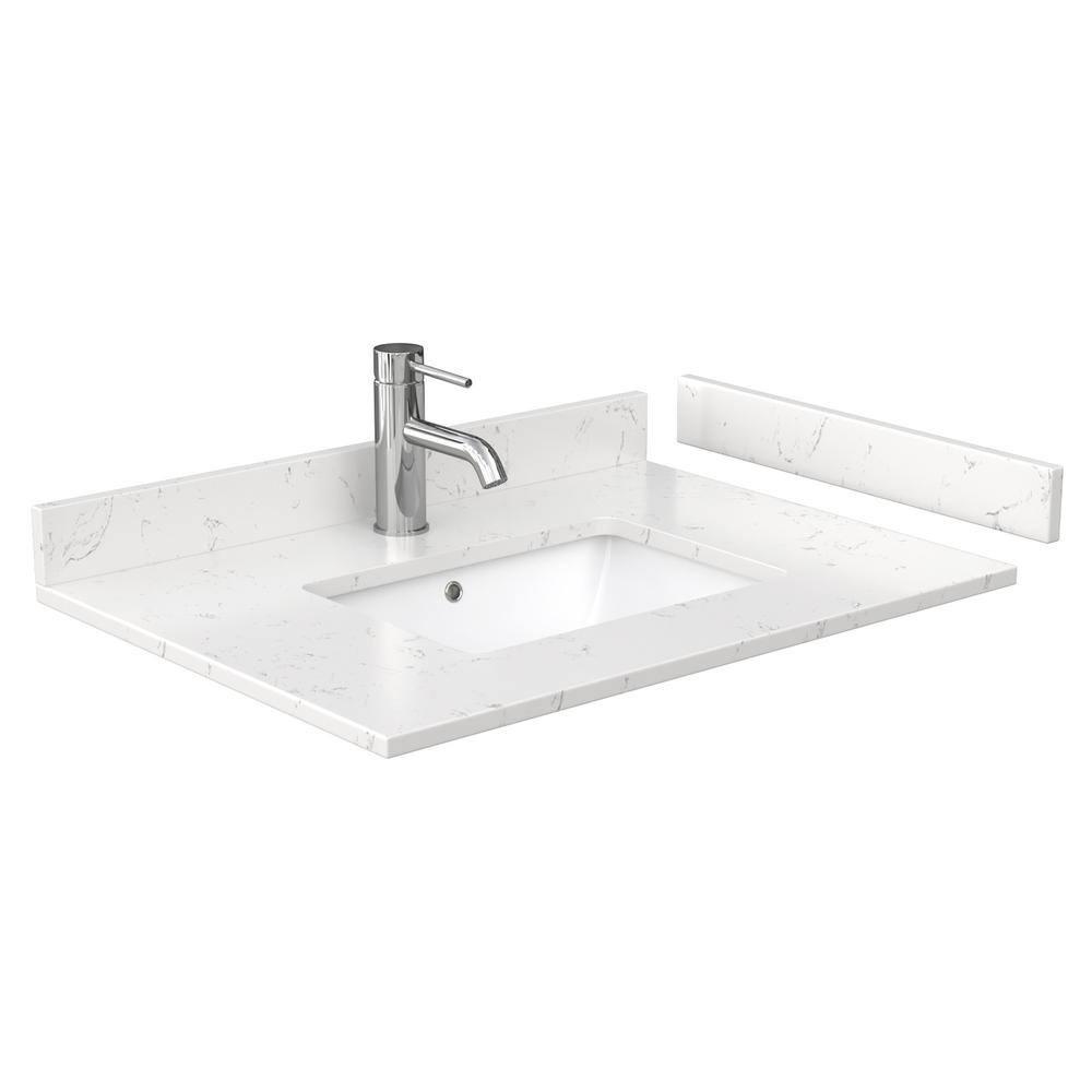 Wyndham Collection Miranda 30" Freestanding Single Bathroom Vanity with Cultured Marble Top