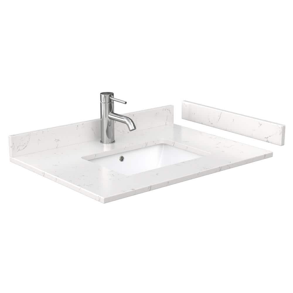 Wyndham Collection Miranda 30" Freestanding Single Bathroom Vanity with Cultured Marble Top