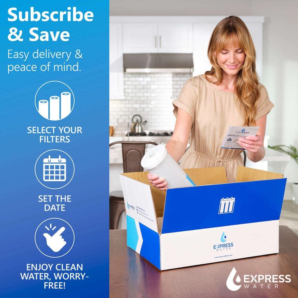 Whole House Water Filter System| ESSENTIAL | 3 Stage Water Purifier Whole Home, Top-Tier GAC, ACB Filters Produce Overachieving H2O, Significantly Reduces Chlorine & Sulfur Smell/Taste, Healtheir Skin