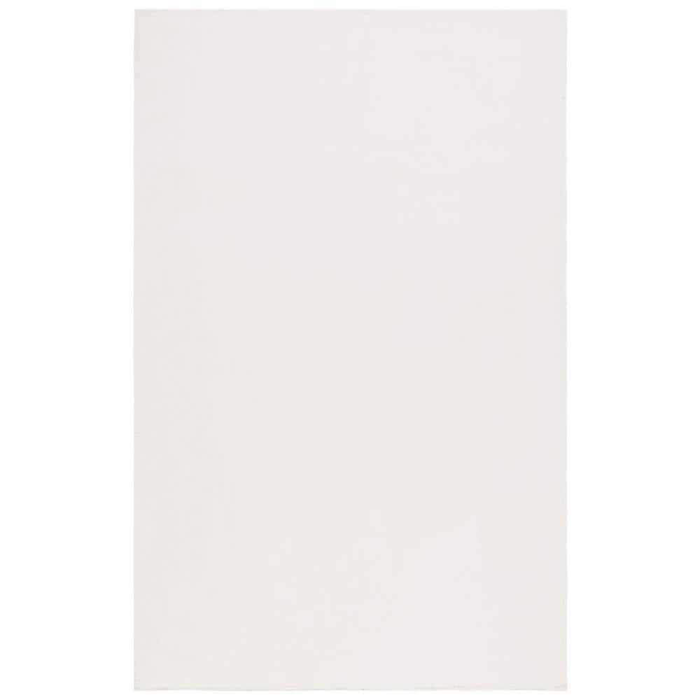 SAFAVIEH Faux Rabbit Fur Daven Solid Area Rug, Beige, 6' x 9'