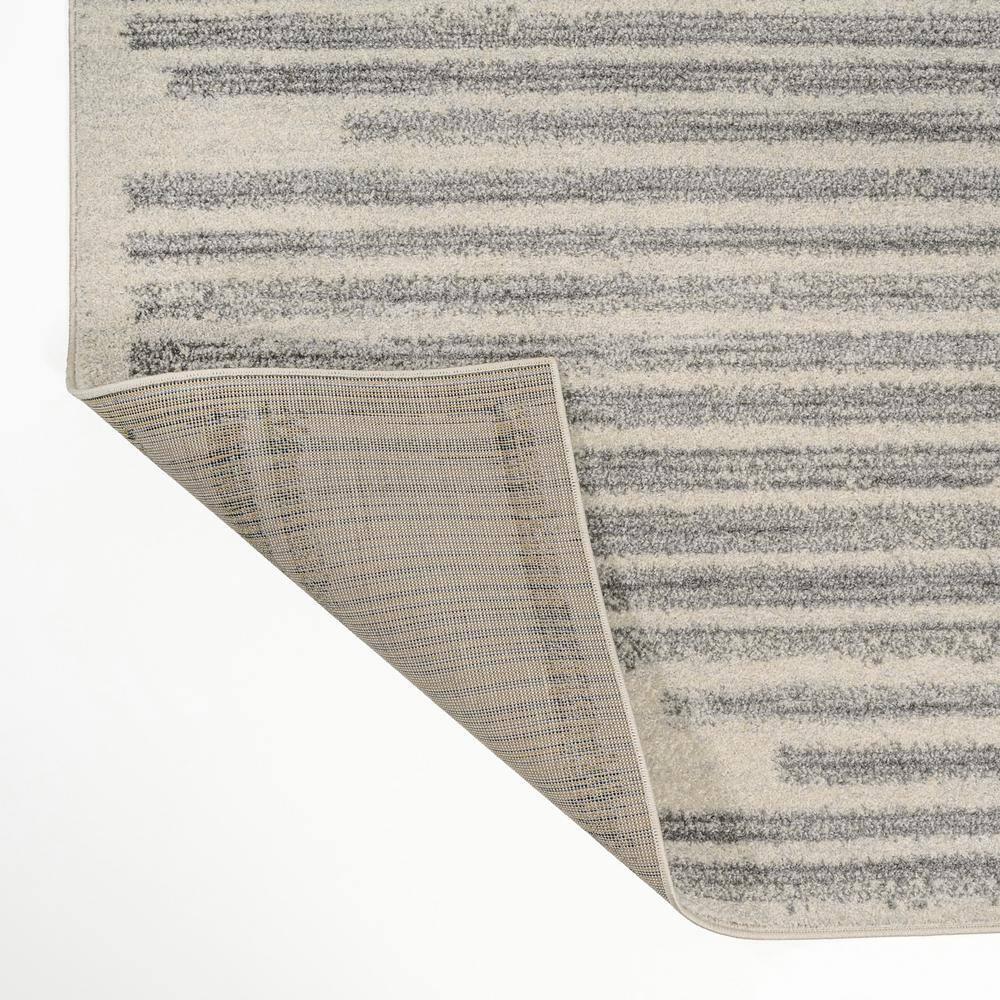 JONATHAN Y Khalil Modern Berber Stripe Cream/Gray 4 ft. x 6 ft. Area Rug